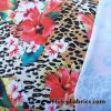 Floral Leopard Print Nylon Spandex