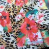 Floral Leopard Print Nylon Spandex