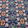 Abstract Flower Medallions on Navy Poly Spandex