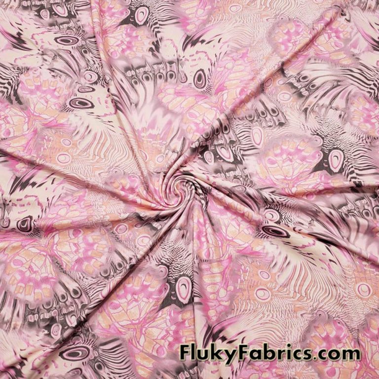 Swimsuit Nylon Spandex Abstract Butterflies