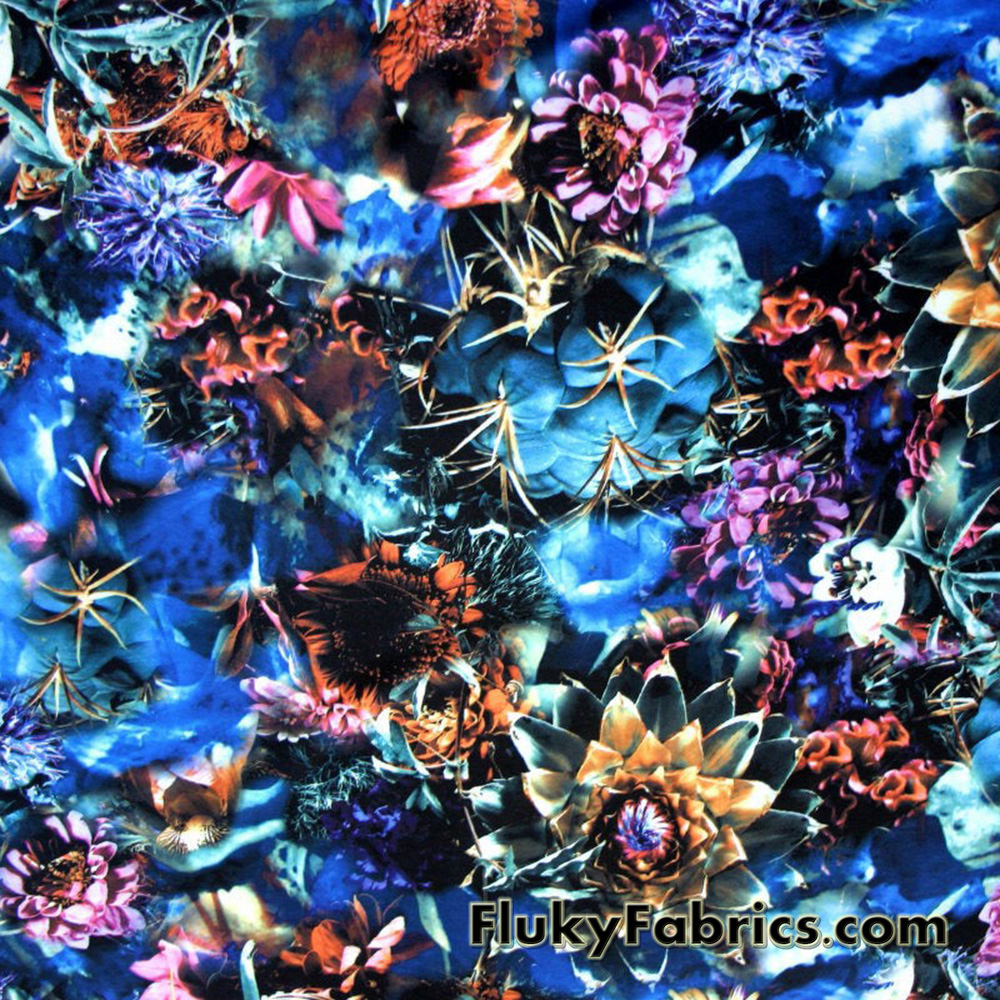 Desert Flowers Nylon Spandex Print