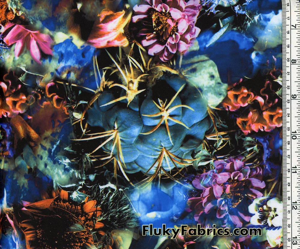 Desert Flowers Nylon Spandex Print