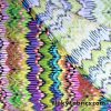 Colorful Horizontal Wavy Lines Print Nylon Spandex
