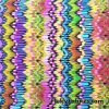 Colorful Horizontal Wavy Lines Print Nylon Spandex