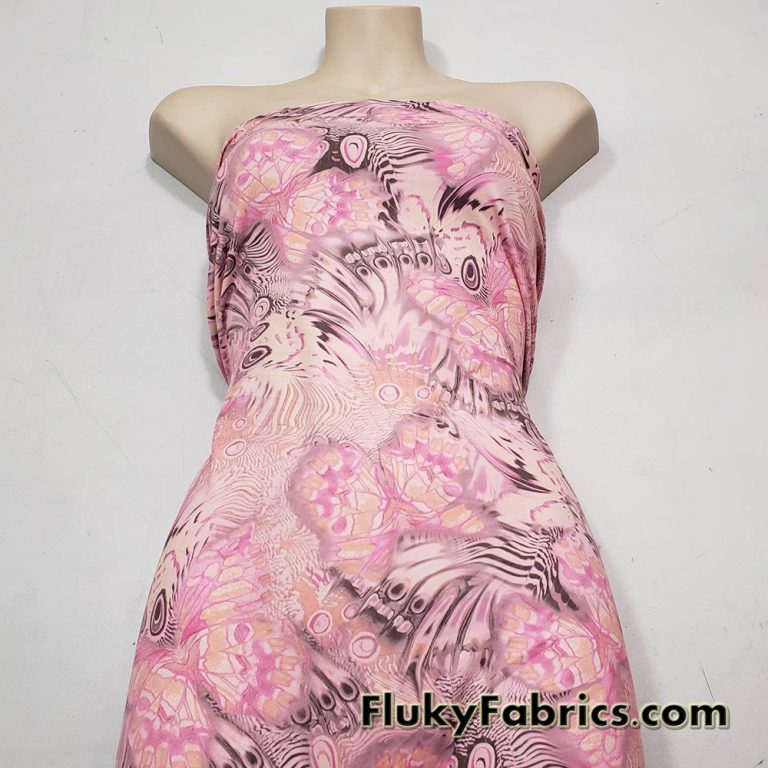 Swimsuit Nylon Spandex Abstract Butterflies