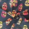 Mexican Skulls Print Chiffon
