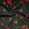 Red Skulls on Black Cotton Lycra
