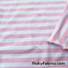 Baby Pink and White Stripe Cotton Spandex
