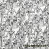 Comic Robots and Angels Villains Dyeable Cotton Jersey Knit