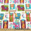Cat Portraits Cotton Rib