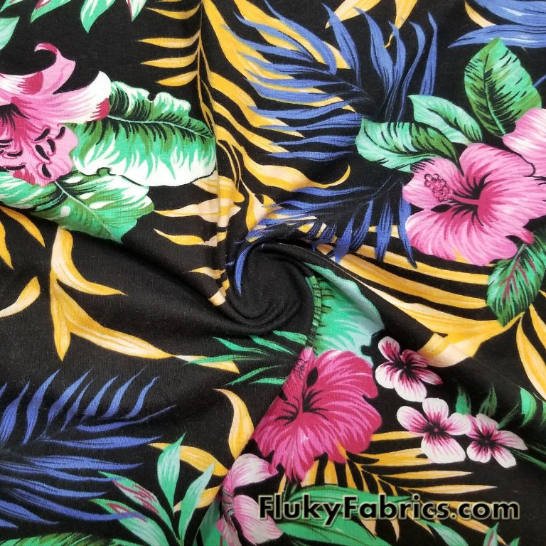 Hawaiian Print Lightweight Cotton Lycra