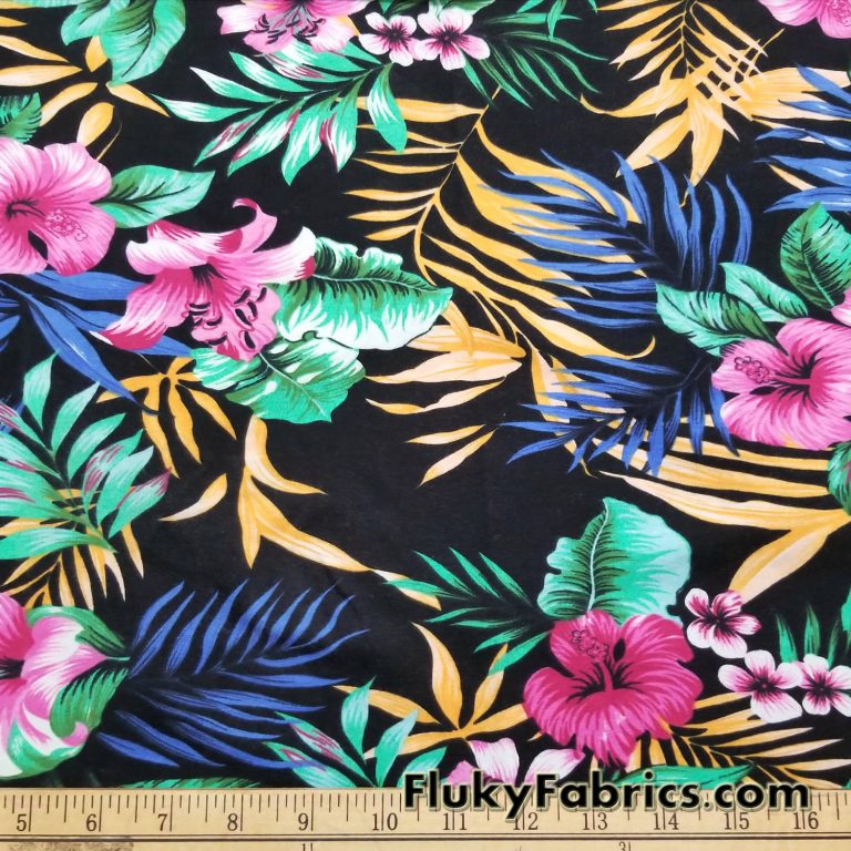 Hawaiian Print Lightweight Cotton Lycra