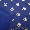 Dog Paws on Poly Cotton Fleece