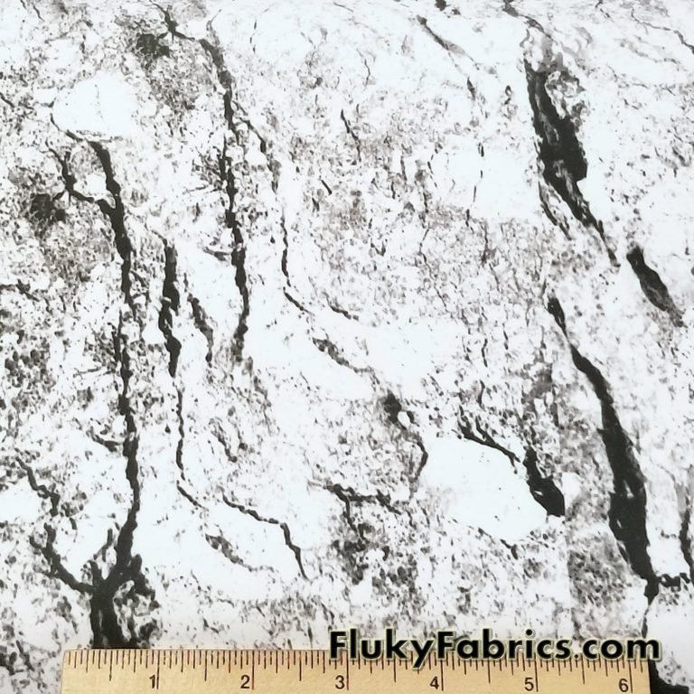 Abstract Black and White Print Nylon Spandex