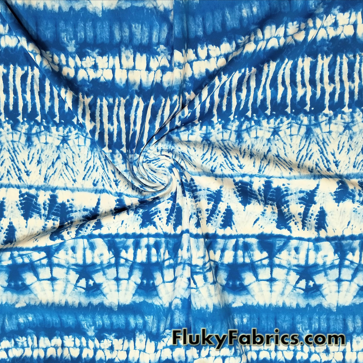 Lightweight Turquoise Tribal Nylon Spandex Print