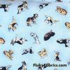 Dogs in Blue Cotton Jersey