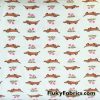 Dachshund Dogs and Flowers on Light Mint Cotton Thermal