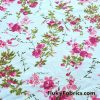 Dark Pink Flowers Cotton Jersey Print