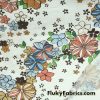 Flowers on Off White Cotton Jersey Print
