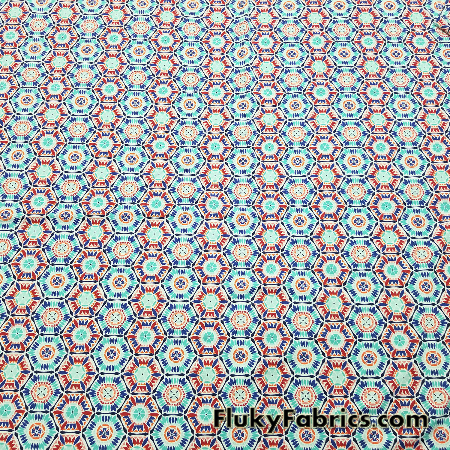 Colorful Geometrical Print Swimsuit Poly Spandex