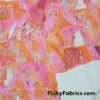 Abstract Pink Print Nylon Spandex Fabric