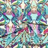 Lightweight Fantasy Peacocks Print Bathing Suit Nylon Spandex
