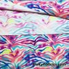 Fluorescent Colors Zebra Style Print Nylon Spandex