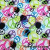 Fluorescent Spray Paint Peace Signs Nylon Spandex