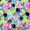 Fluorescent Spray Paint Peace Signs Nylon Spandex