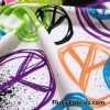 Fluorescent Spray Paint Peace Signs Nylon Spandex