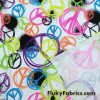 Fluorescent Spray Paint Peace Signs Nylon Spandex