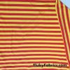 Yellow and Red Yarn Dyed Stripe Cotton Lycra