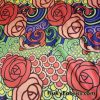 Beautiful Abstract Flowers and Circles Nylon Spandex