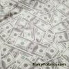 Faded 100 dollar Bills Print Cotton Jersey