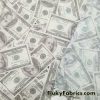 Faded 100 dollar Bills Print Cotton Jersey