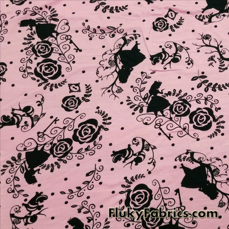 Alice, Cheshire and Roses Rayon Spandex Jersey