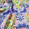 Lotus Abstract Flowers Print Nylon Spandex