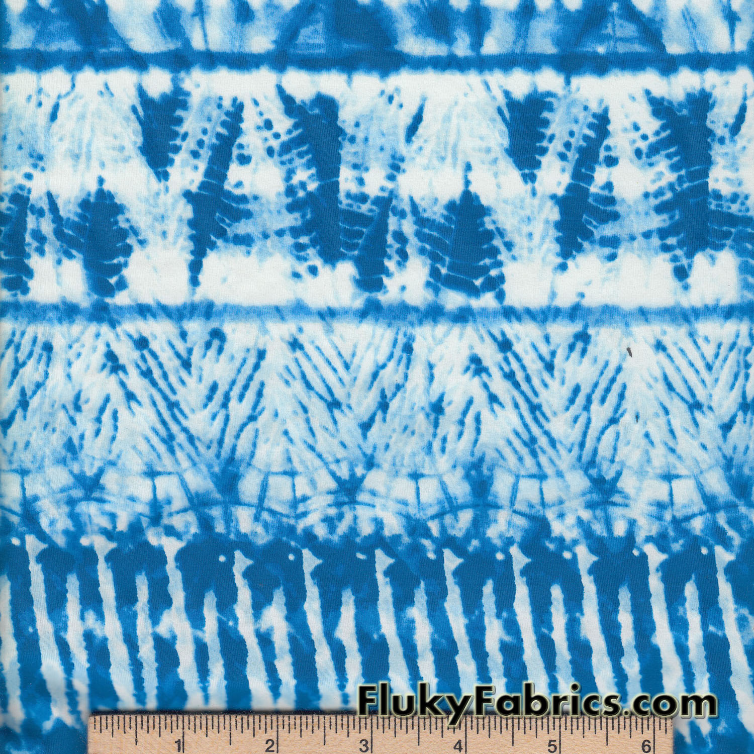 Lightweight Turquoise Tribal Nylon Spandex Print