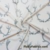 Antlers Print on Ivory Nylon Spandex