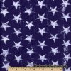 Distressed Stars on Navy Nylon Spandex