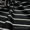 Black Stripes and Off White Mini Stripes Nylon Spandex Bikini Fabric