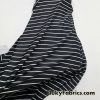 Black Stripes and Off White Mini Stripes Nylon Spandex Bikini Fabric