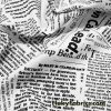 Newspaper Print on Black and White Lightweight Cotton Jersey Lycra Fabric