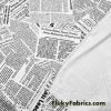 Newspaper Print on Black and White Lightweight Cotton Jersey Lycra Fabric