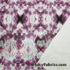 Shades of Purple, Green and Black Inkblot Design Swimwear Nylon Spandex Fabric