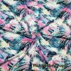 Tie Dye Palm Leaves Print Swimsuit Nylon Spandex Fabric