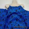 French Bulldog Faces and Paws on Royal Blue Cotton Stretch Poplin Woven