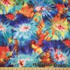 Colorful Tie Dye Print Brushed Nylon Spandex Fabric at FlukyFabrics.com
