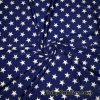 White Patriotic Stars on Shiny Navy Nylon Spandex swimsuit Fabric