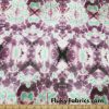 Shades of Purple, Green and Black Inkblot Design Swimwear Nylon Spandex Fabric at FlukyFabrics.com